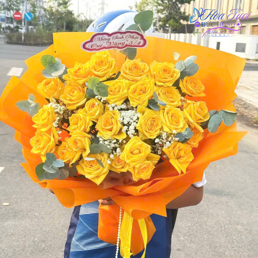 Bó Hoa Hồng Vàng Đẹp BH029